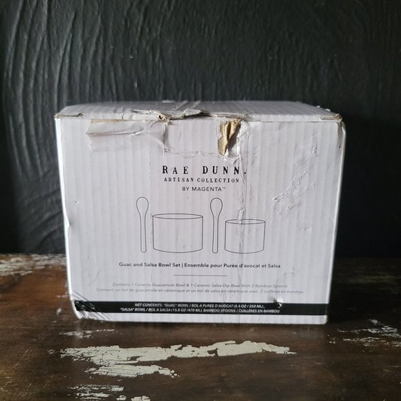 Rae Dunn by Magenta Guac & Salsa Bowl Set, Taco Night - Picture 4 of 4